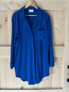 Cosabella  Women’s Cobalt Blue Pima Cotton/Modal blend night shirt, Size XL.